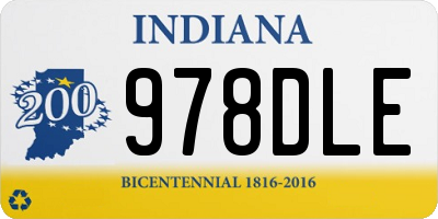 IN license plate 978DLE