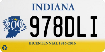 IN license plate 978DLI