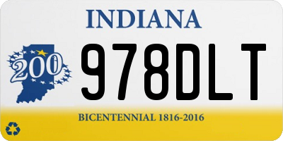 IN license plate 978DLT