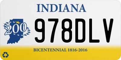 IN license plate 978DLV