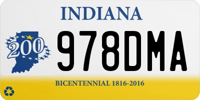 IN license plate 978DMA