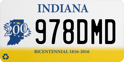 IN license plate 978DMD