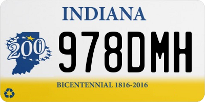 IN license plate 978DMH