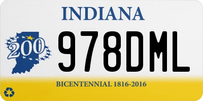 IN license plate 978DML
