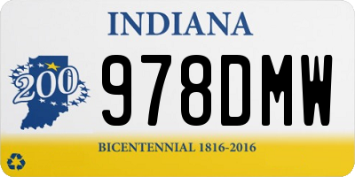 IN license plate 978DMW