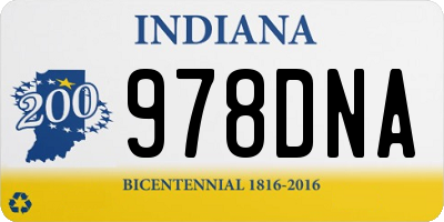 IN license plate 978DNA