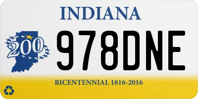 IN license plate 978DNE