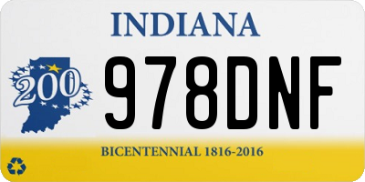 IN license plate 978DNF