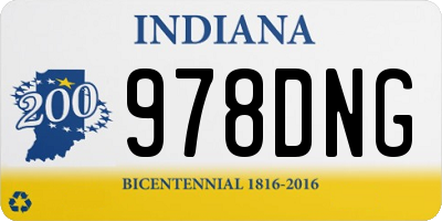 IN license plate 978DNG