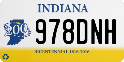 IN license plate 978DNH