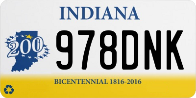 IN license plate 978DNK