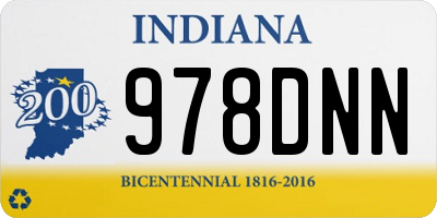 IN license plate 978DNN