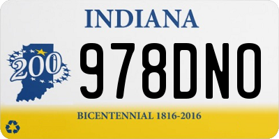 IN license plate 978DNO