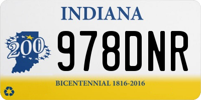 IN license plate 978DNR