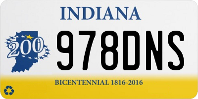 IN license plate 978DNS