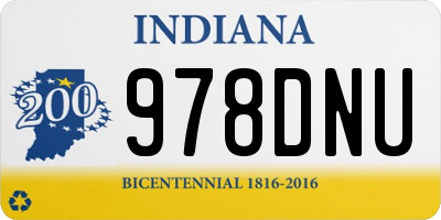IN license plate 978DNU