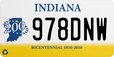 IN license plate 978DNW