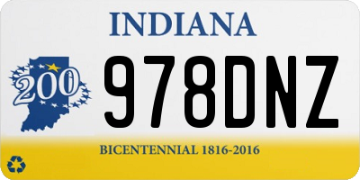IN license plate 978DNZ