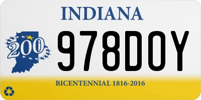 IN license plate 978DOY