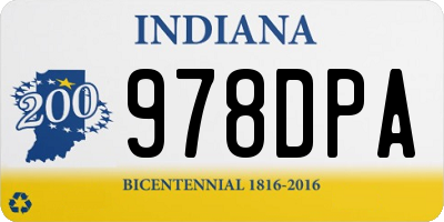 IN license plate 978DPA