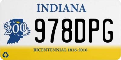 IN license plate 978DPG