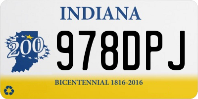 IN license plate 978DPJ