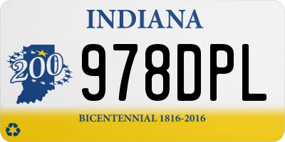 IN license plate 978DPL