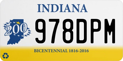 IN license plate 978DPM