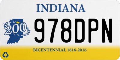 IN license plate 978DPN