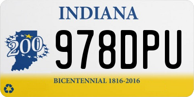 IN license plate 978DPU