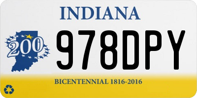 IN license plate 978DPY