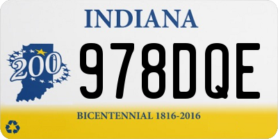 IN license plate 978DQE