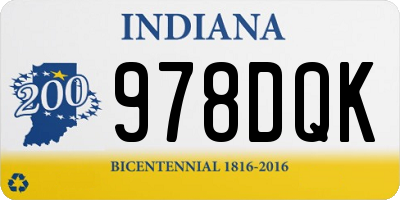 IN license plate 978DQK