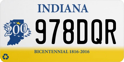 IN license plate 978DQR