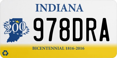 IN license plate 978DRA
