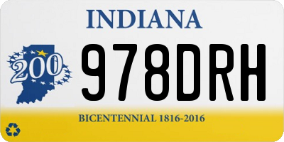 IN license plate 978DRH