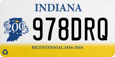 IN license plate 978DRQ