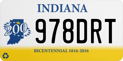 IN license plate 978DRT