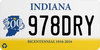 IN license plate 978DRY