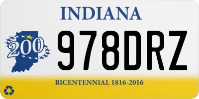 IN license plate 978DRZ