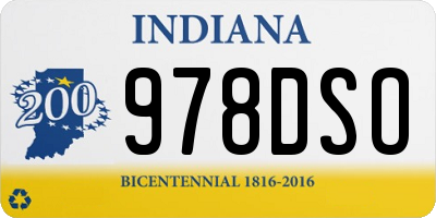 IN license plate 978DSO