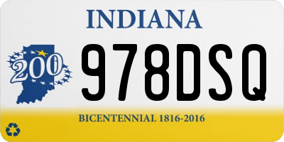 IN license plate 978DSQ