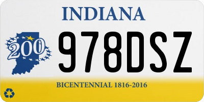 IN license plate 978DSZ