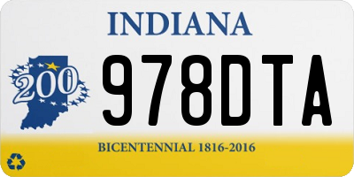IN license plate 978DTA