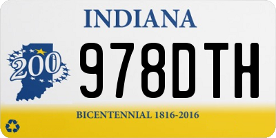 IN license plate 978DTH