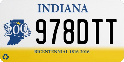 IN license plate 978DTT