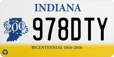 IN license plate 978DTY