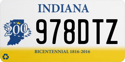 IN license plate 978DTZ