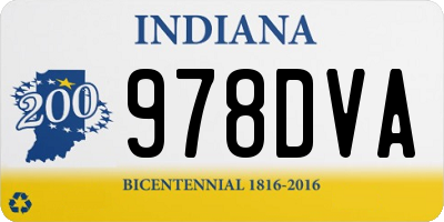 IN license plate 978DVA