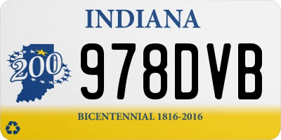 IN license plate 978DVB